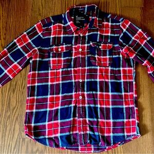 American Eagle plaid long sleeve athletic fit